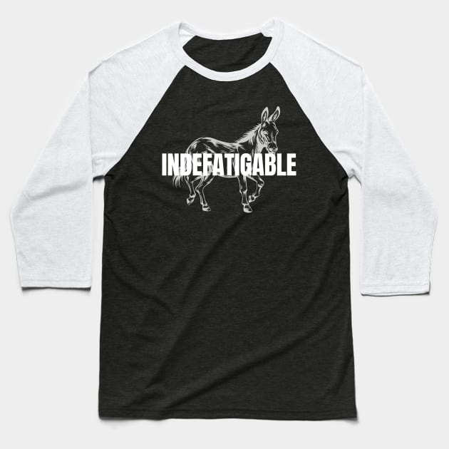Indefatigable Baseball T-Shirt by Woodpile